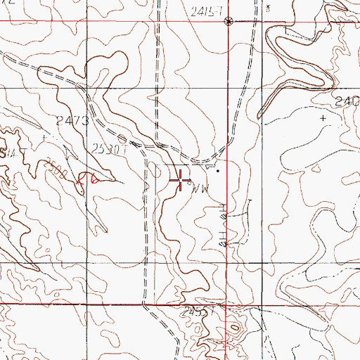 Topographic Map of 20N49E26DAAB01 Well, MT