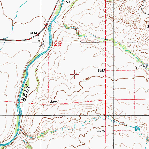 Topographic Map of 20N06E25D___01 Well, MT