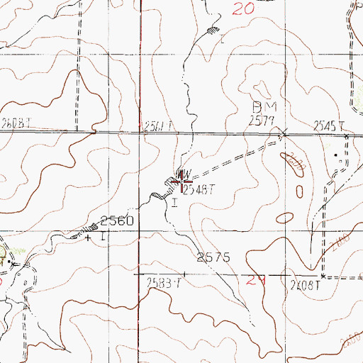 Topographic Map of 20N47E29BBDB01 Well, MT