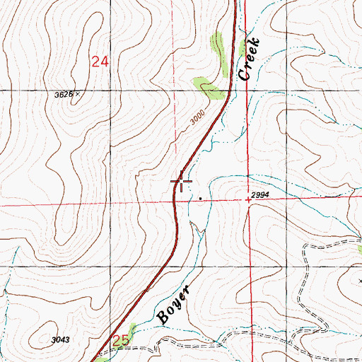 Topographic Map of 20N26W24DDC_01 Well, MT