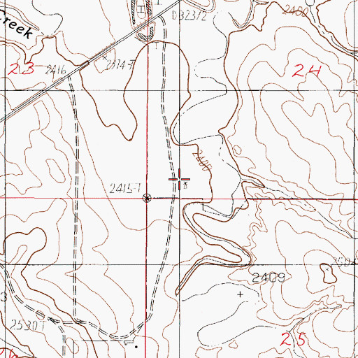 Topographic Map of 20N49E24CCDC01 Well, MT