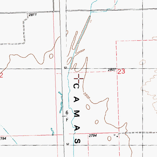 Topographic Map of 20N24W23CBAA02 Well, MT