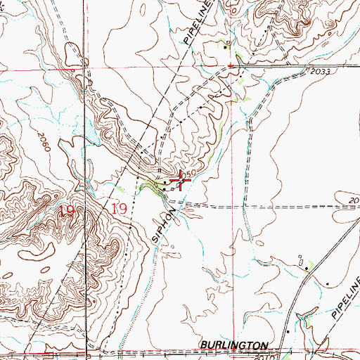Topographic Map of 20N58E18DD__01 Well, MT