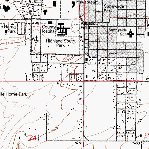 Topographic Map of 20N03E13DDDD01 Well, MT
