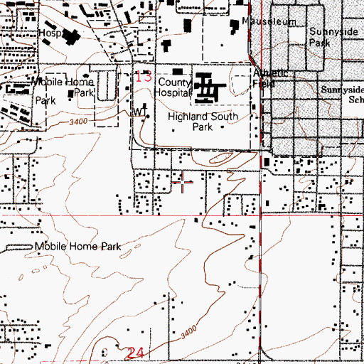 Topographic Map of 20N03E13DDCB01 Well, MT