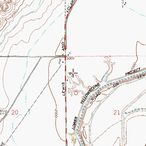 Topographic Map of 20N58E21AD__01 Well, MT