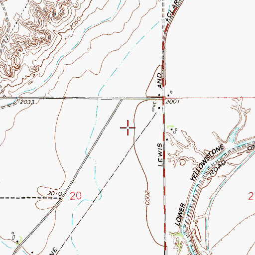 Topographic Map of 20N58E19AD__01 Well, MT