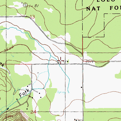 Topographic Map of 20N27W13DDCD01 Well, MT