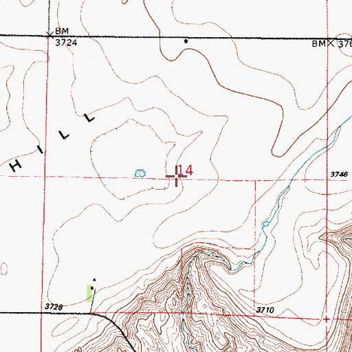Topographic Map of 20N01E14____02 Well, MT