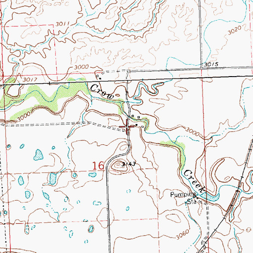 Topographic Map of 20N20W16ABDC01 Well, MT