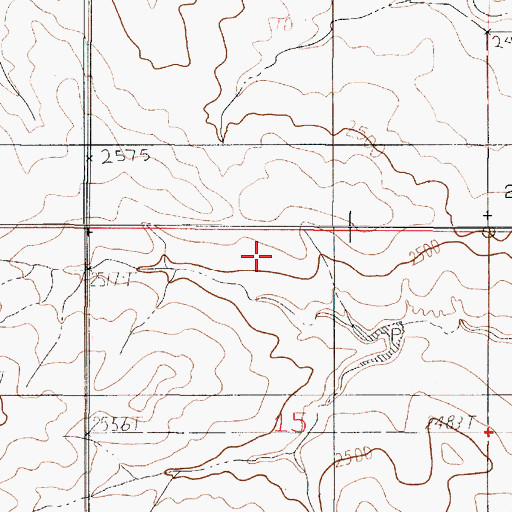 Topographic Map of 20N48E15BAAC01 Well, MT