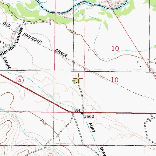Topographic Map of 20N03W10C___01 Well, MT