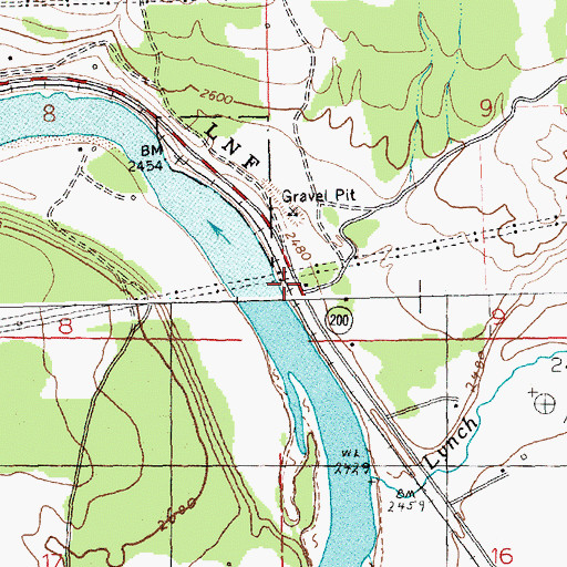 Topographic Map of 20N26W09CCBD01 Well, MT