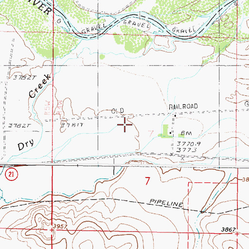 Topographic Map of 20N04W07____01 Well, MT