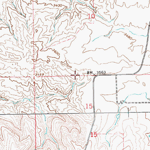 Topographic Map of 20N15E10CDCD01 Well, MT