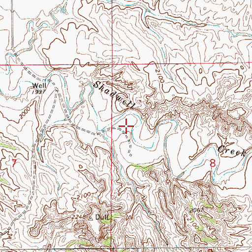 Topographic Map of 20N59E08BC__01 Well, MT