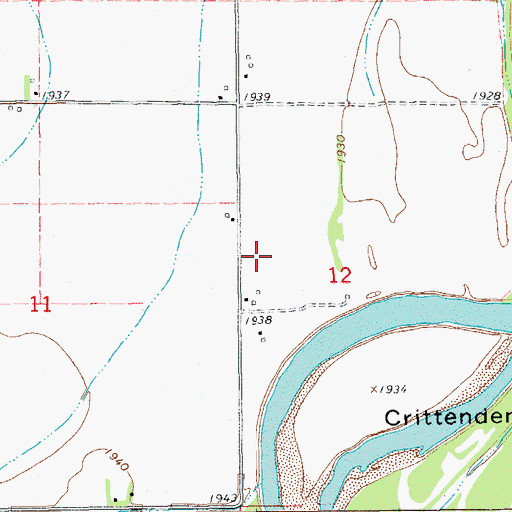 Topographic Map of 20N58E12BC__01 Well, MT
