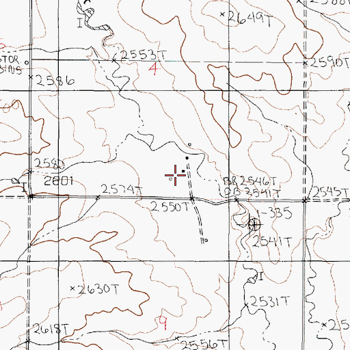 Topographic Map of 20N47E04DCCB01 Well, MT