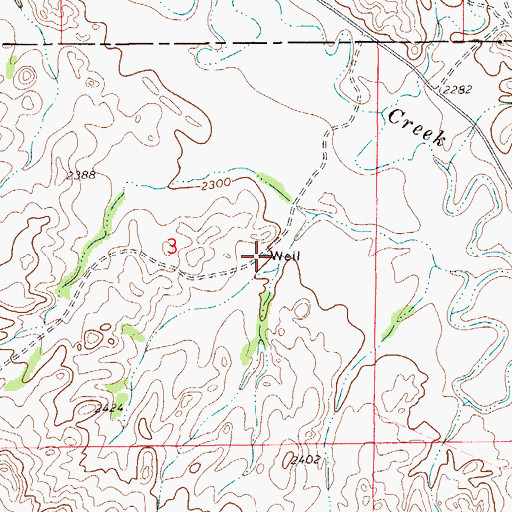 Topographic Map of 20N56E03DBAA01 Well, MT