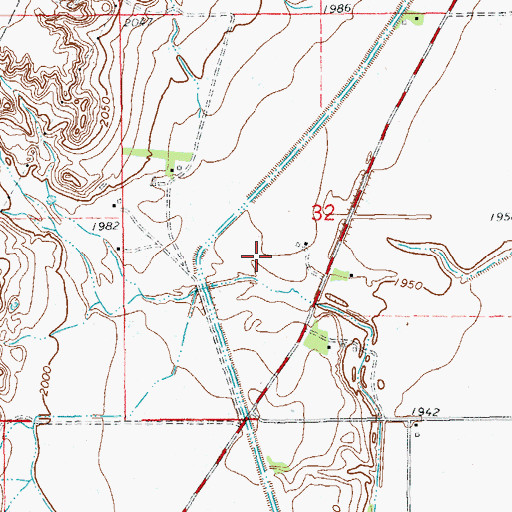 Topographic Map of 21N58E32CA__01 Well, MT