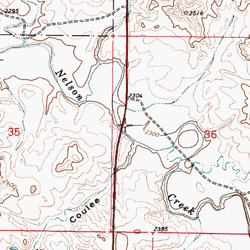 Topographic Map of 21N43E36BCCD01 Well, MT