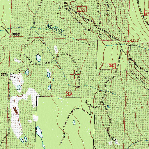 Topographic Map of 21N16W32ACBA01 Well, MT