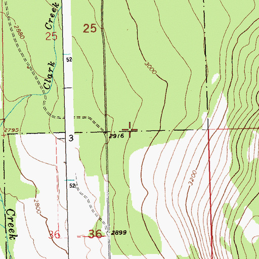 Topographic Map of 21N26W25DCDC01 Well, MT