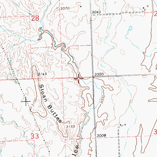 Topographic Map of 21N20W33AAA_01 Well, MT