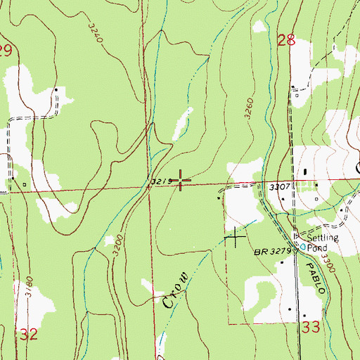 Topographic Map of 21N19W33BBA_01 Well, MT