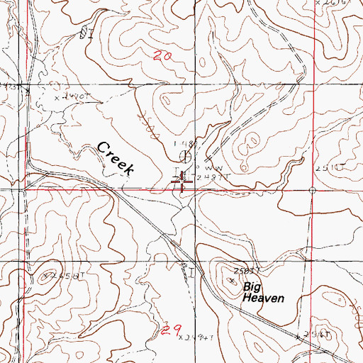 Topographic Map of 21N45E20DCCD01 Well, MT