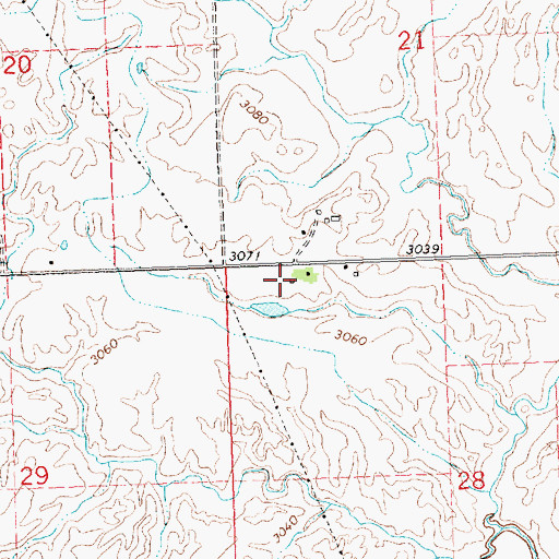 Topographic Map of 21N20W28BBA_01 Well, MT