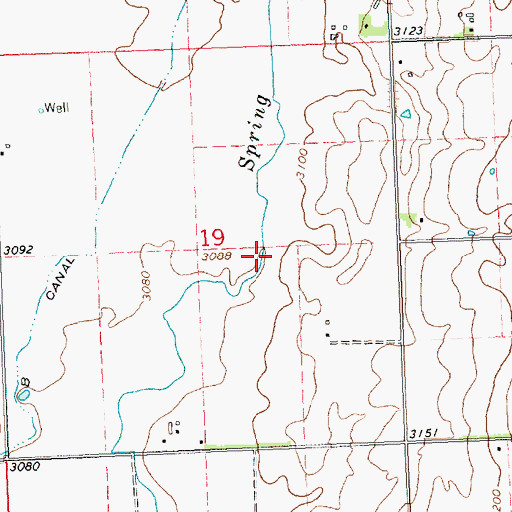 Topographic Map of 21N19W20CABB01 Well, MT