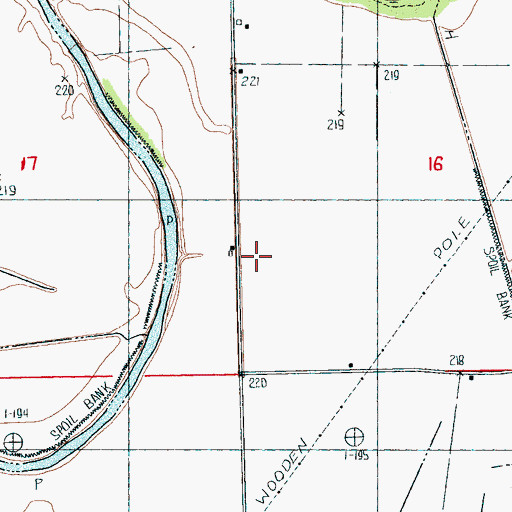 Topographic Map of Ditch Number 72, AR
