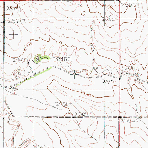 Topographic Map of 21N52E17DB__01 Well, MT
