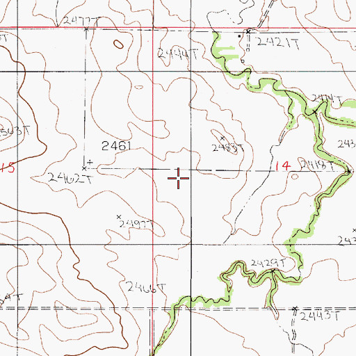 Topographic Map of 21N51E14CBBB01 Well, MT