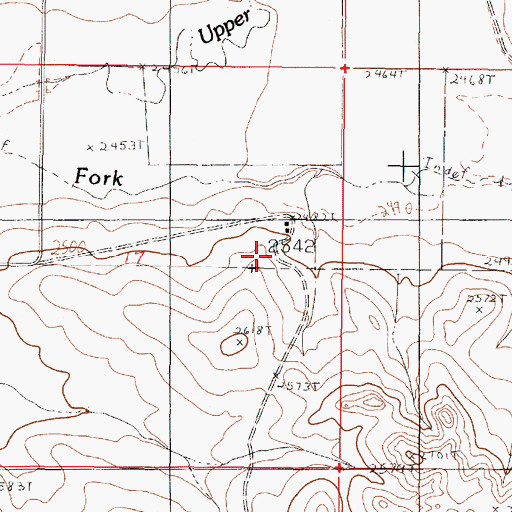 Topographic Map of 21N45E17ADCA02 Well, MT