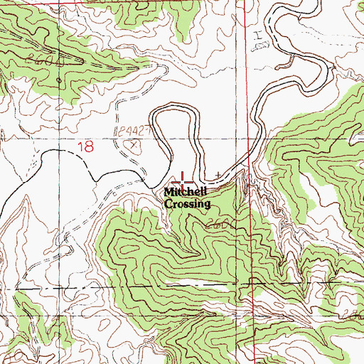 Topographic Map of 21N23E18DA__01 Well, MT