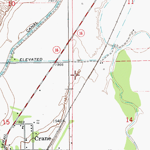 Topographic Map of 21N58E14BB__01 Well, MT
