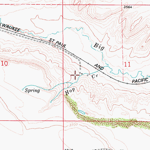 Topographic Map of 21N08E11CB__01 Spring, MT