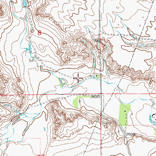 Topographic Map of 21N58E08DD__01 Well, MT