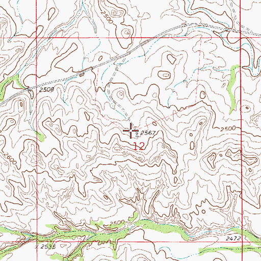 Topographic Map of 21N54E12ACCC01 Well, MT