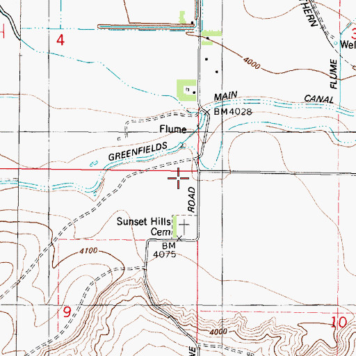Topographic Map of 21N03W09AAAA01 Well, MT