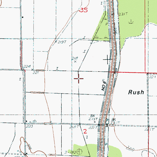 Topographic Map of Ditch Number 8, AR