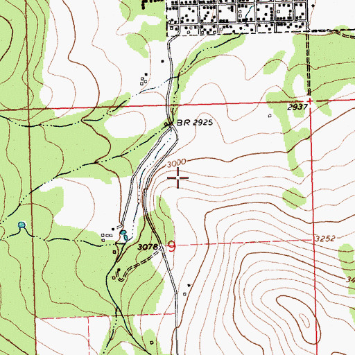 Topographic Map of 21N24W09ACBA01 Well, MT