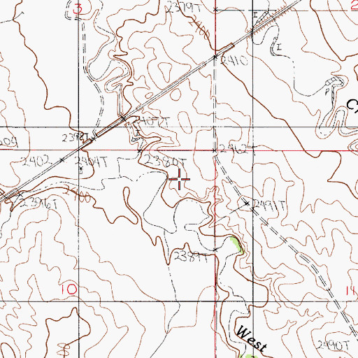 Topographic Map of 21N51E10ABCD01 Well, MT