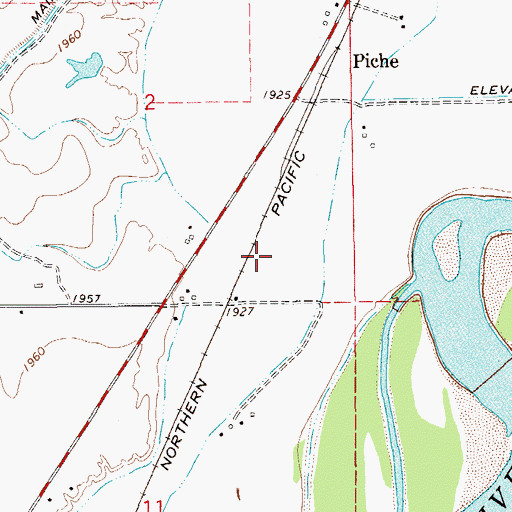 Topographic Map of 21N58E02DD__01 Well, MT
