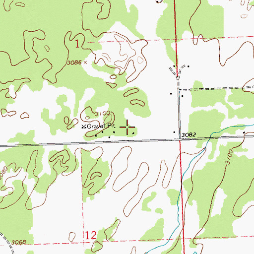 Topographic Map of 21N20W01DDC_01 Well, MT