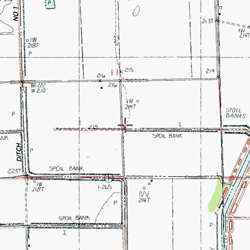Topographic Map of Ditch Number 83, AR