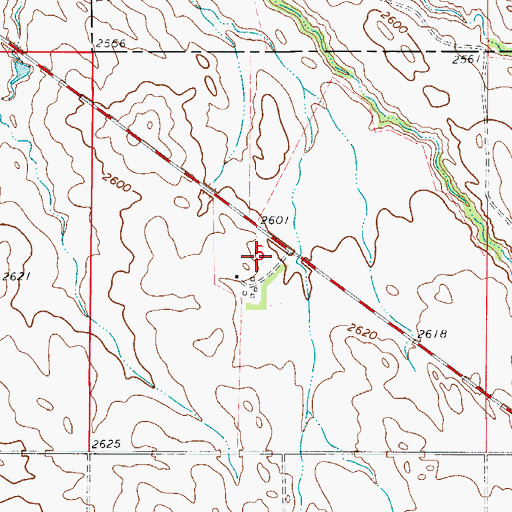 Topographic Map of 21N53E06CAAA01 Well, MT