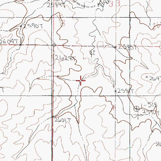 Topographic Map of 21N47E04BCAA01 Well, MT